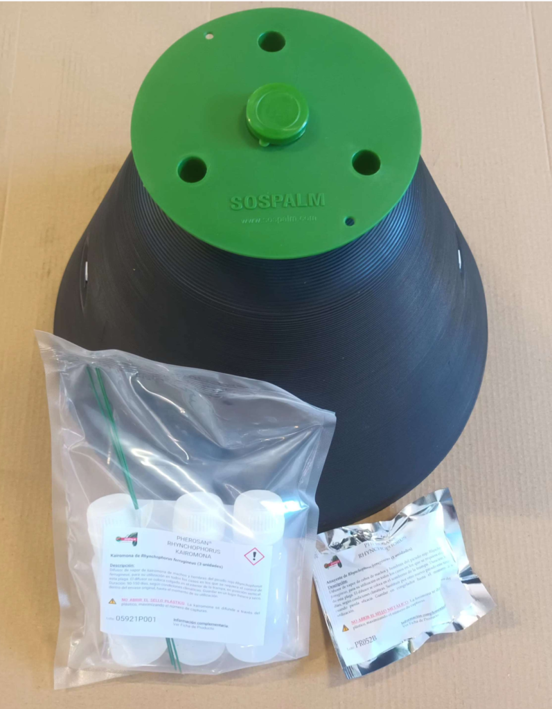 kit completo de trampa cónica con feromonas y kairomonas para recambio anual